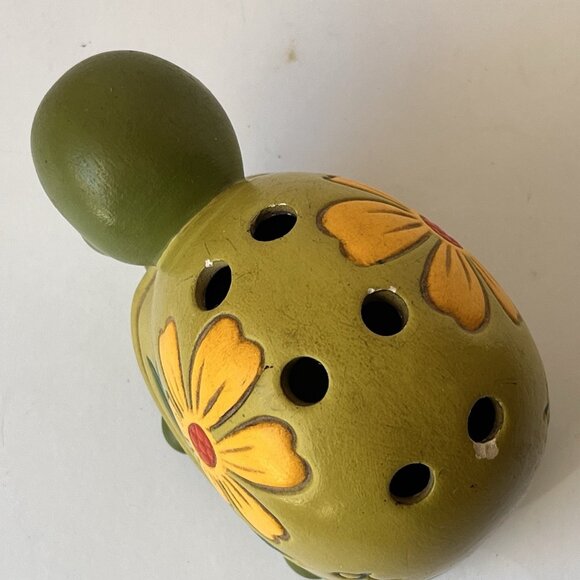 MCM 70s BoHo Ceramic Turtle Tortoise Figurine w/ Holes for Pens Makeup Brushes - Picture 8 of 13